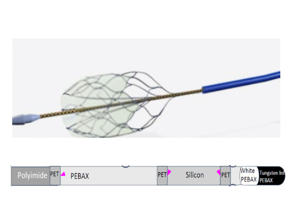 Hydrophilic medical coatings are used for complex medical devices with disparate materials in a single device.