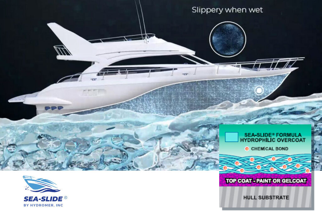 Sea Slide Hydrophilic Boat Hull Coatings for watercraft are slippery when wet. 