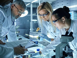 Research team in lab setting.